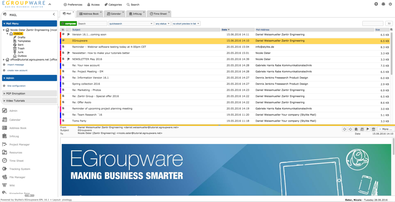 Captura de EGroupware