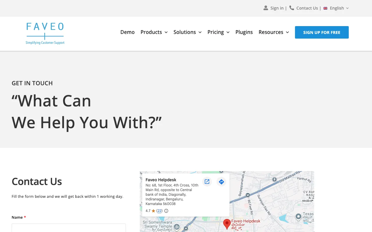 Captura de Faveo Helpdesk, tomada de su sitio web oficial