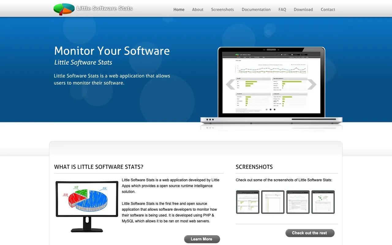 Captura de Little Software Stats, tomada de su sitio web oficial