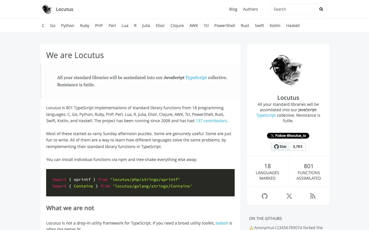 Captura de php.JS, tomada de su sitio web oficial