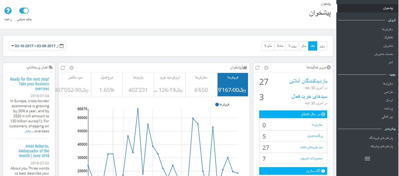 Captura de PrestaShop