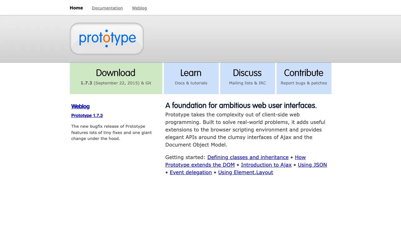Captura de Prototype, tomada de su sitio web oficial