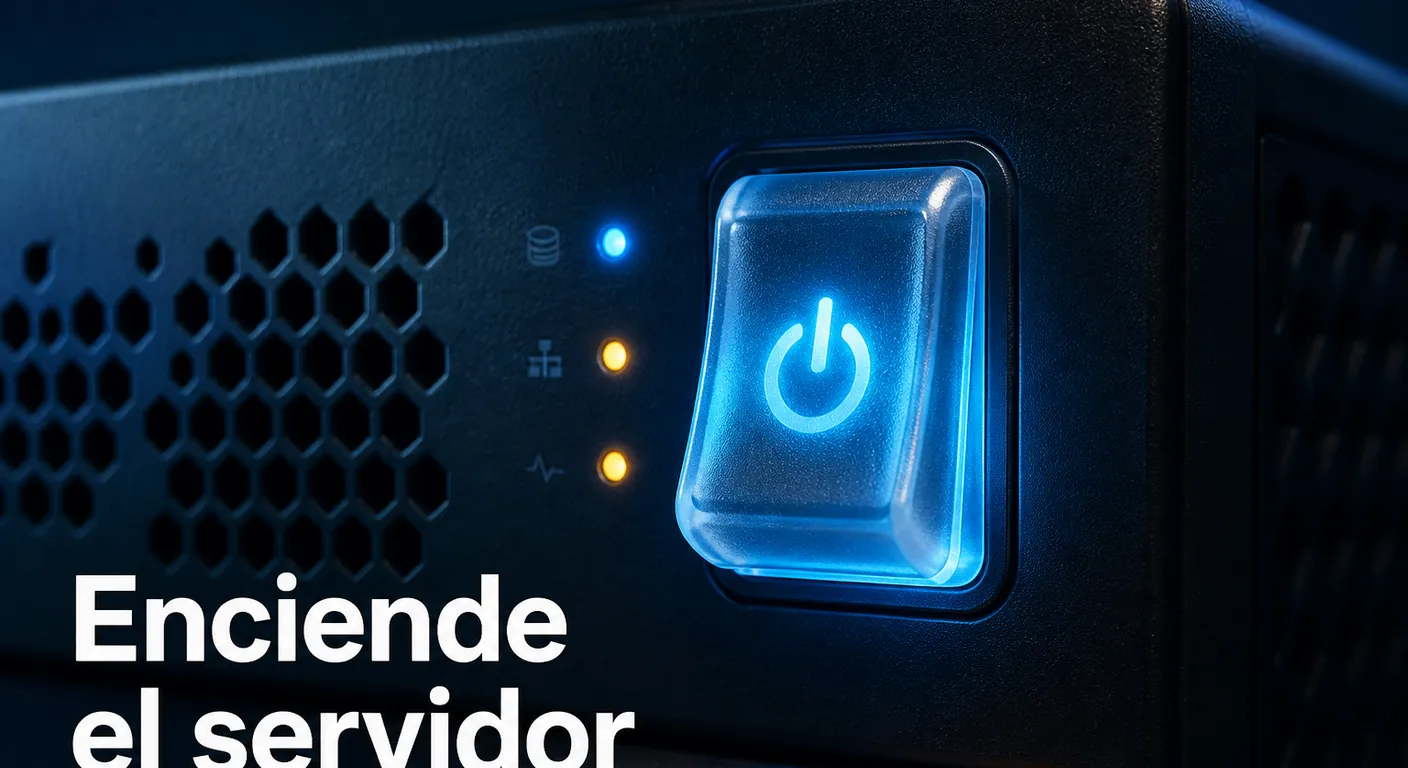 Interruptor de cristal en el servidor: enciende el servidor