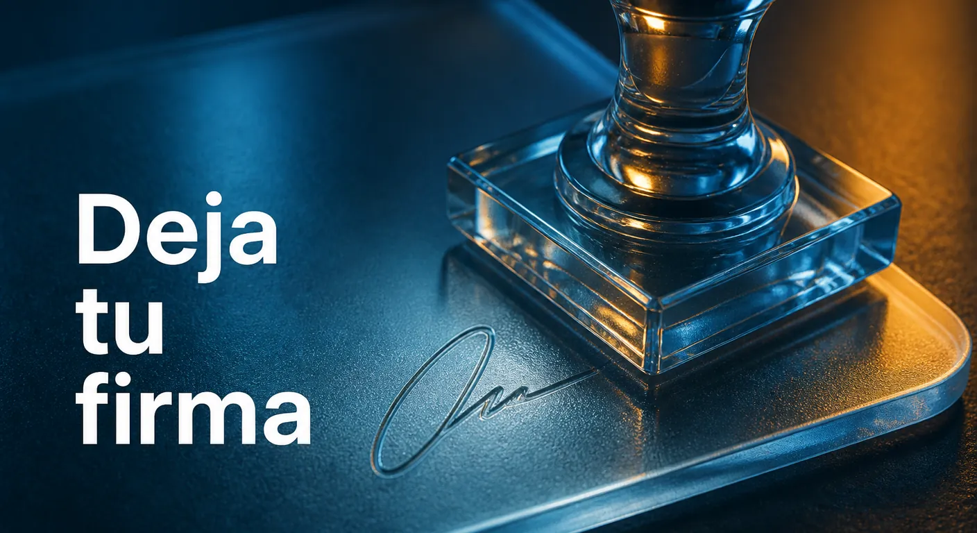 Sello de cristal sobre el membrete: deja tu firma
