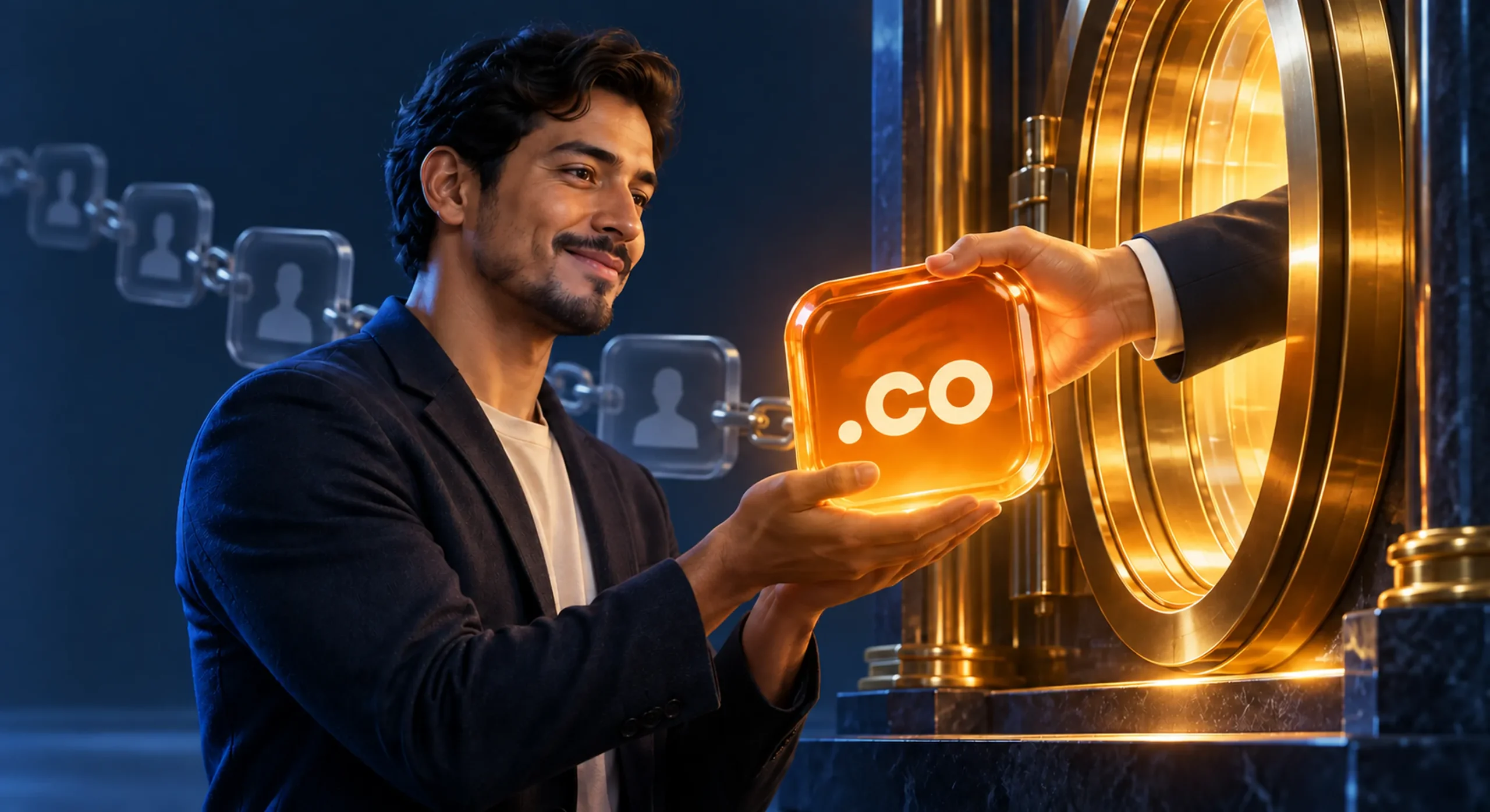 Dominio punto co entregado directamente por el portal del registro acreditado